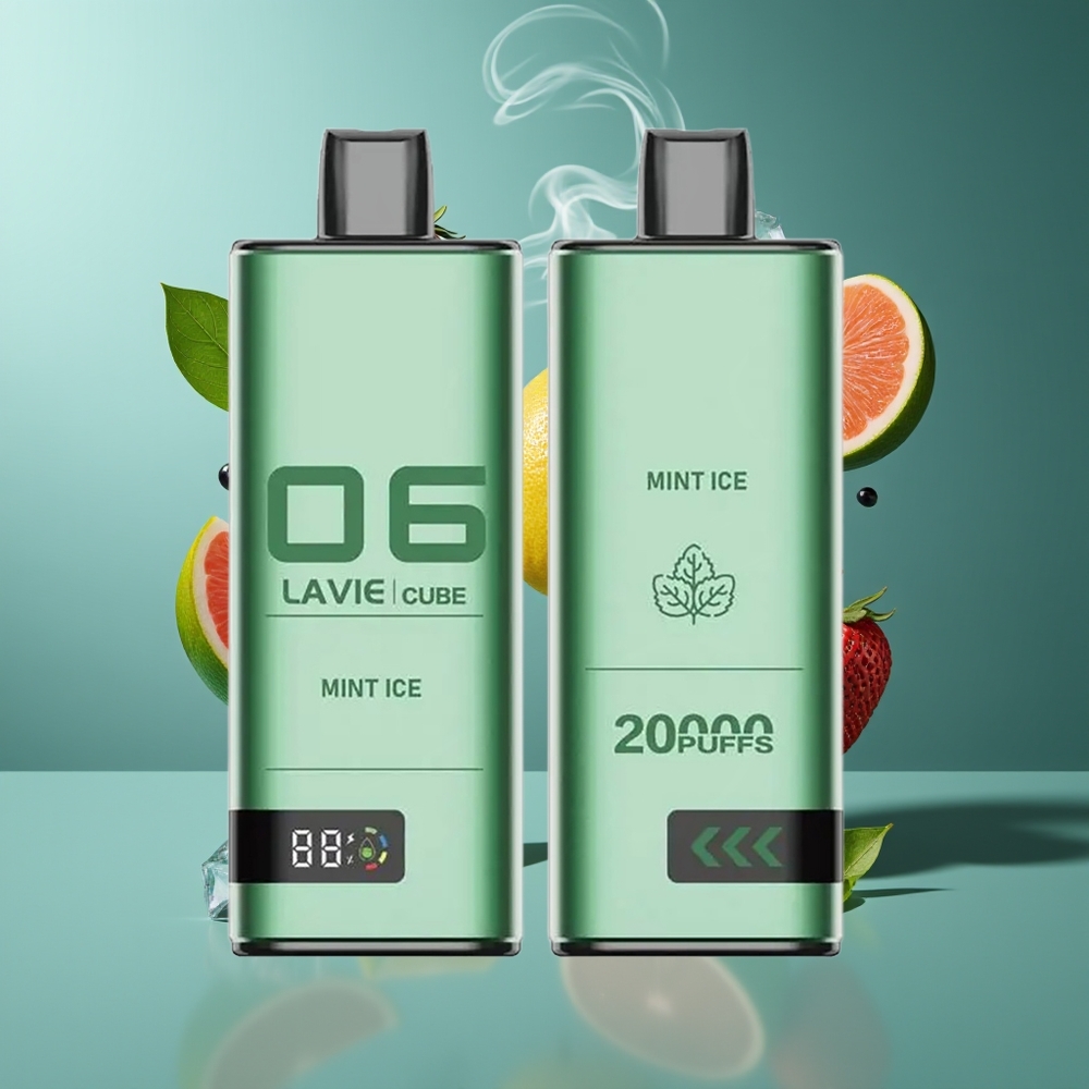 Lavie Cube 20000 Puffs Engangs Vape Dansk Engros med Mint Is, 28ML, Type C