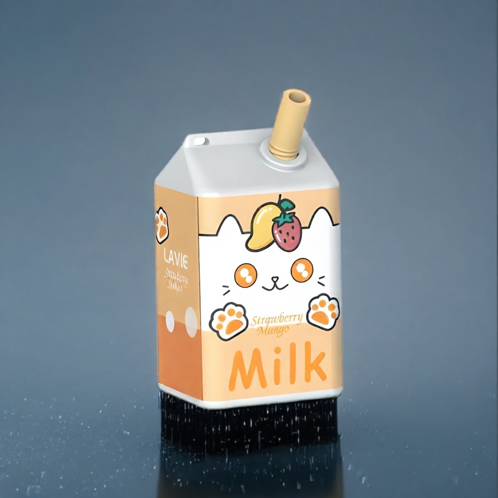 LAVIE Milk 7000 Puffs Jordbær Mango Dansk engros