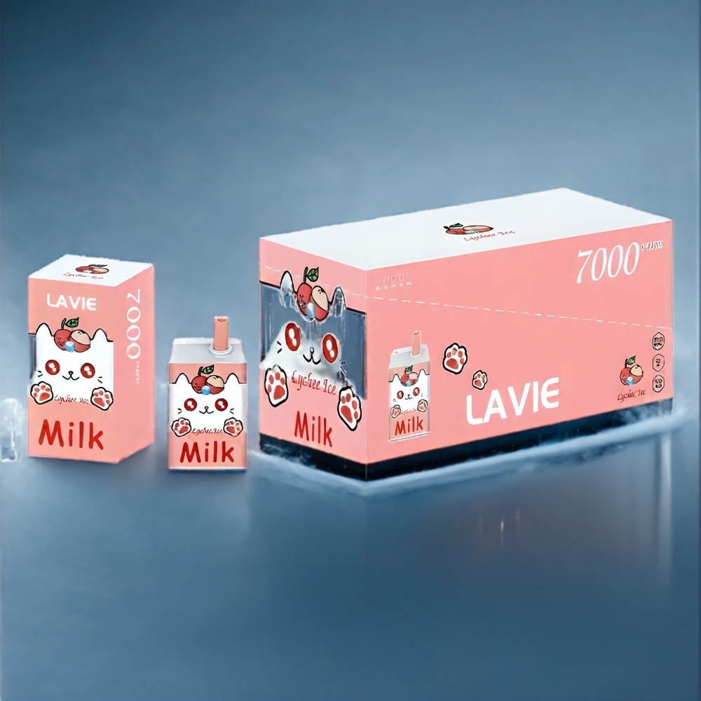 LAVIE Milk 7000 Puffs Litchi Is Dansk Engros - 16ML, 600mAh, Type C