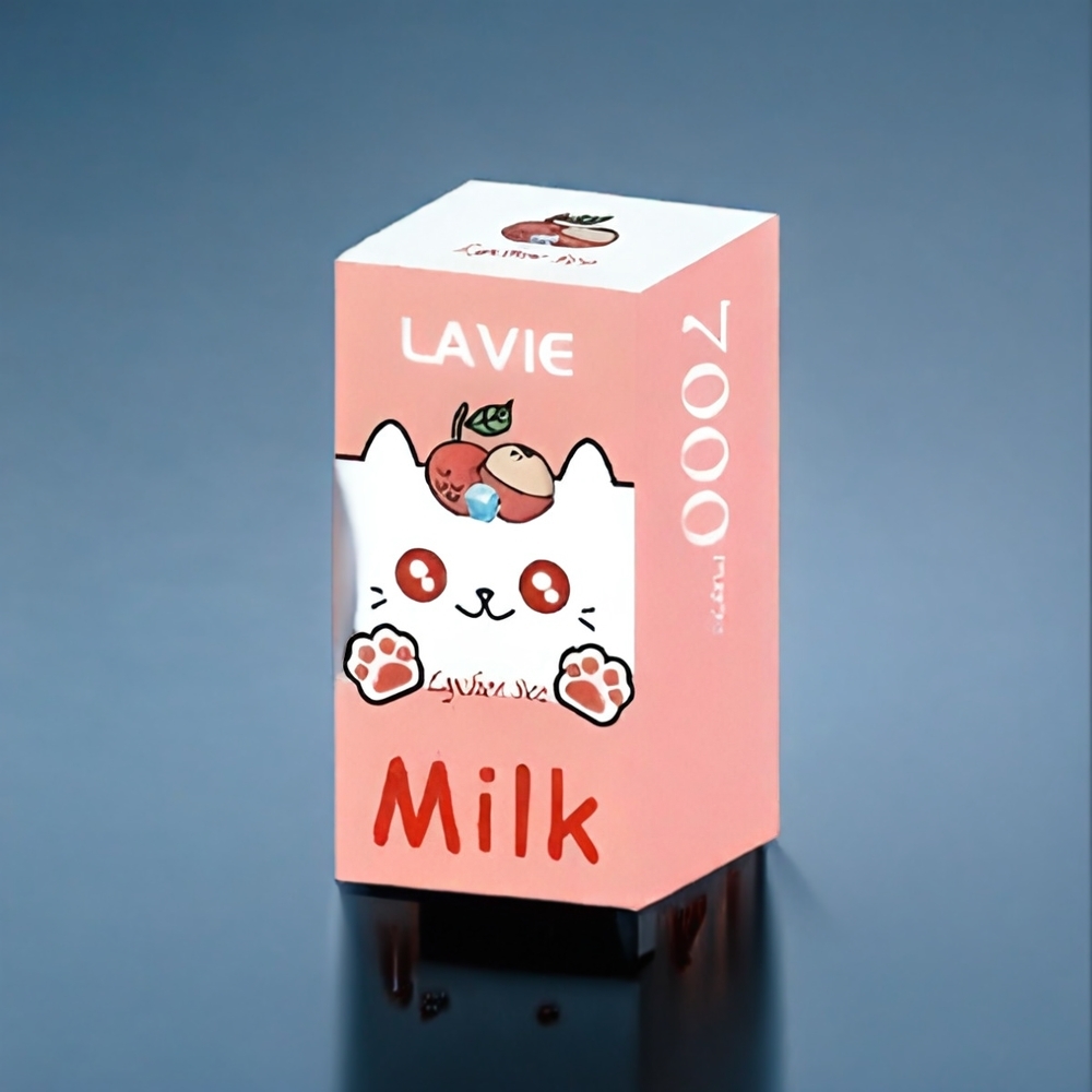 LAVIE Milk 7000 Puffs Litchi Is Dansk Engros - 16ML, 600mAh, Type C
