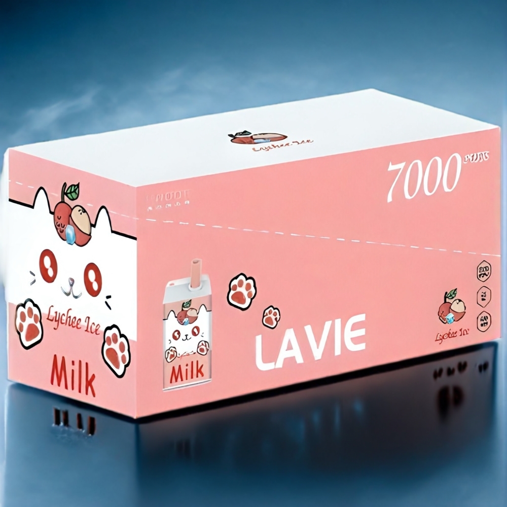 LAVIE Milk 7000 Puffs Litchi Is Dansk Engros - 16ML, 600mAh, Type C