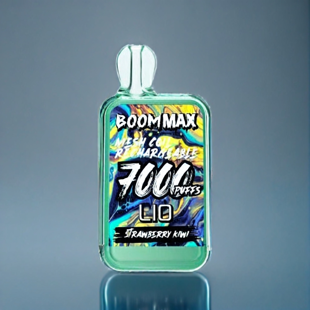 LIO BOOM MAX 7000 Puffs Engangs Vape Dansk Engros - Jordbær Kiwi - 15ml E-væske, 650mAh, Type-C Opladning
