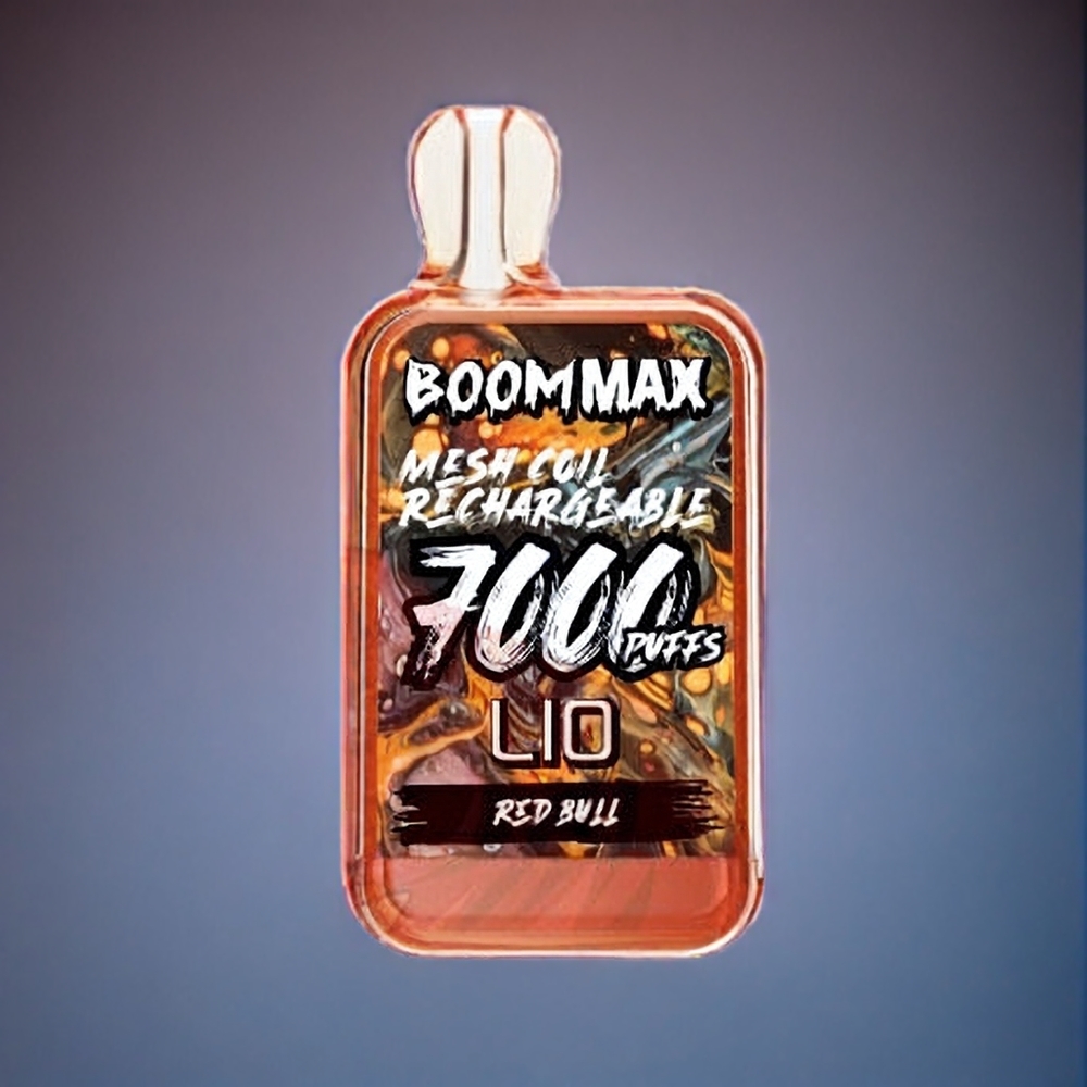 LIO BOOM MAX 7000 Puffs Engangs Vape Dansk Engros - Rød Tyr (15ml, 650mAh, Type-C)