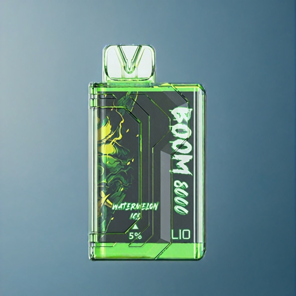 LIO BOOM PRO 8000 Puffs Engangs Vape Dansk Engros Vandmelon Is - 15ml E-væske, 5% Nikotin, Type-C Opladning