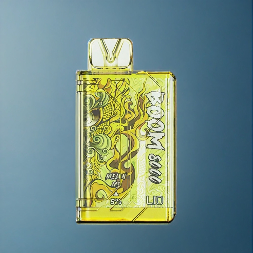 LIO BOOM PRO 8000 Puffs Engangs vape Melon Is Dansk Engros - 15ml, 5%, Type-C Opladning
