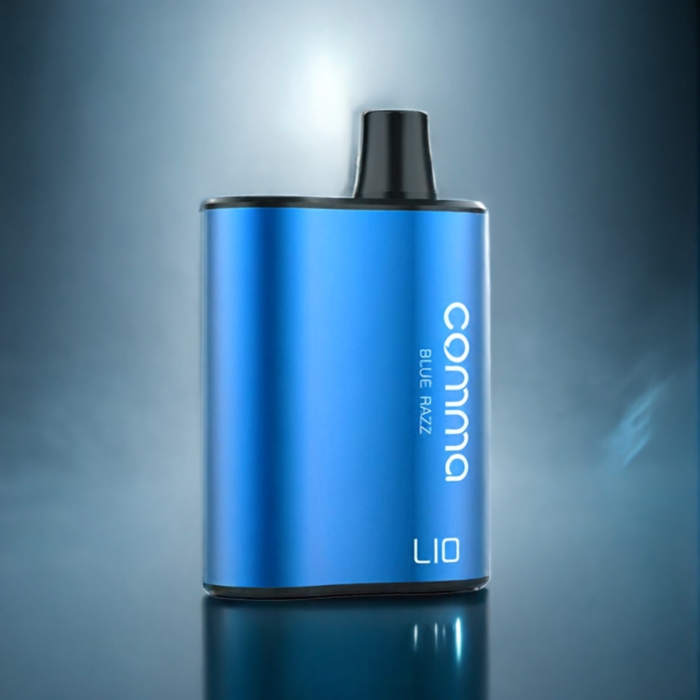 LIO COMMA 5000 Puffs Engangs Vape Dansk Engros - Blå Hindbær (900mAh, Type-C, 15 ml)
