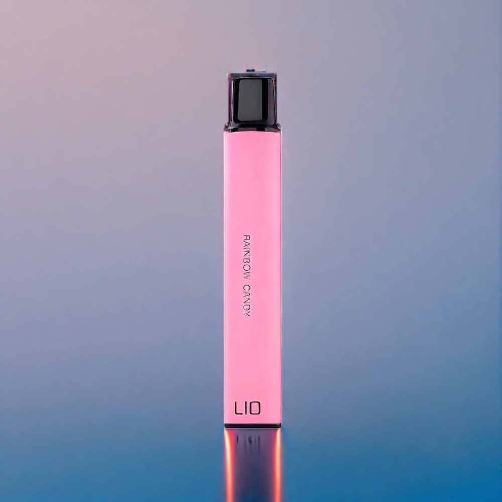 LIO Mini 600 Puffs Engangs E-cigaret Dansk Engros - Regnbue Slik (Ø14mm 86mm, 400mAh, 20mg)