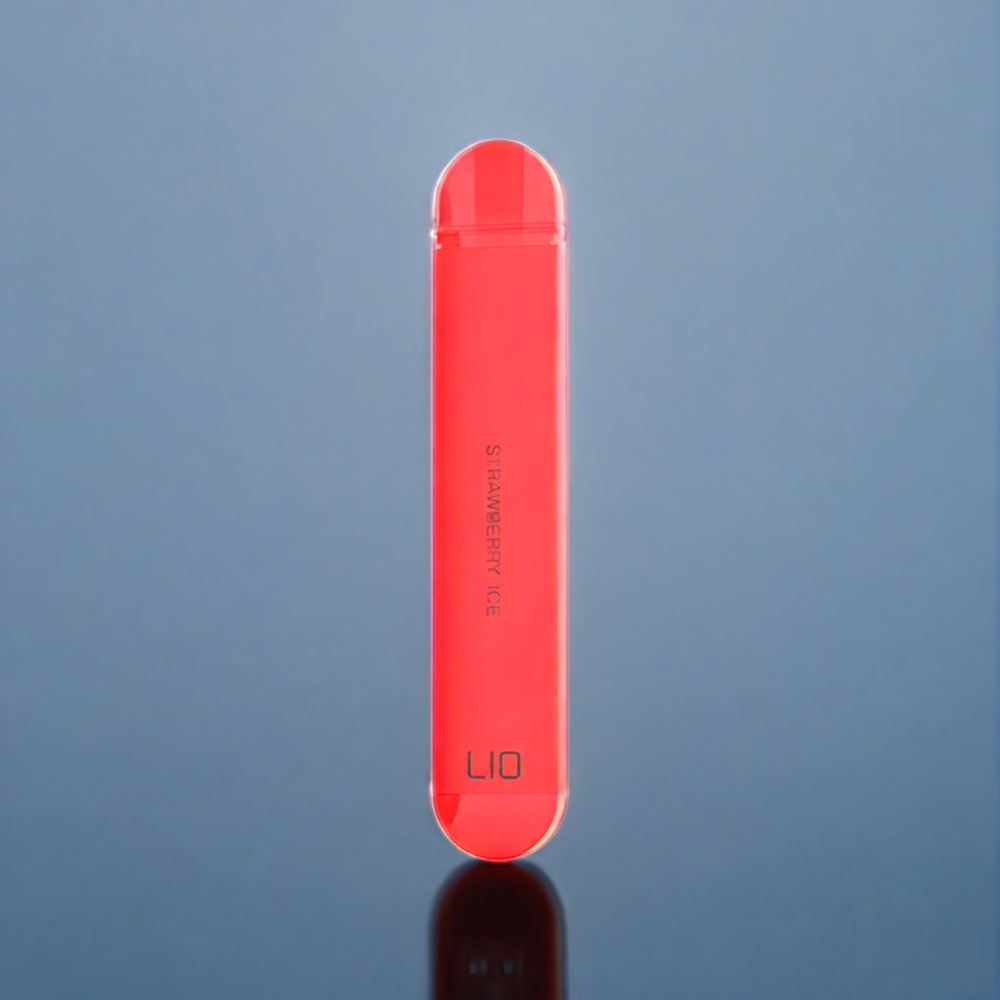 LIO NANO X 600 Puffs Engangs Vape Dansk Engros - Jordbær Is (Aluminiumlegering, 500mAh, 2ML)