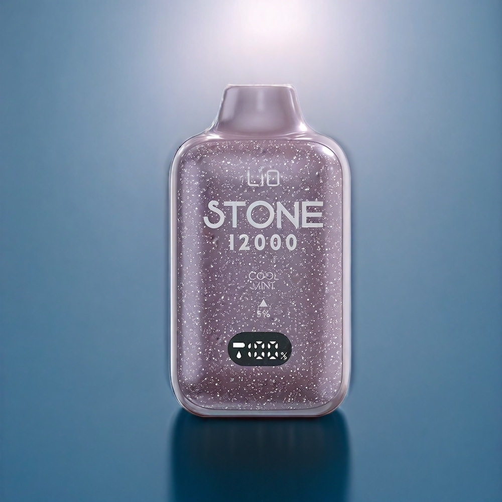 LIO Stone 12000 Puffs Engangs Vape Dansk Engros - Cool Mynte med 18ML E-væske og 550mAh Batteri
