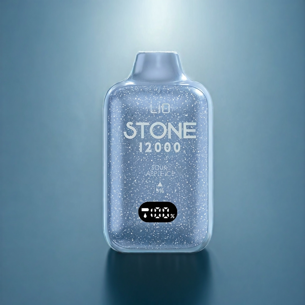 LIO Stone 12000 Puffs Engangs Vape Dansk Engros - Sur Æble Is, 18ML, Type-C Opladning