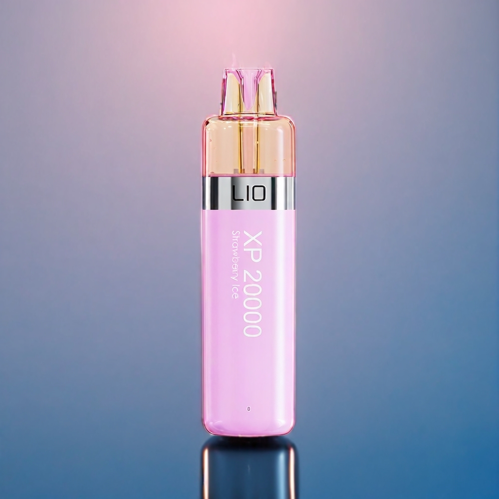 LIO XP 20000 Puffs Engangs vape Jordbær Is Dansk Engros - 12ML, 50mg, TYPE-C, Justerbar Luftgennemstrømning