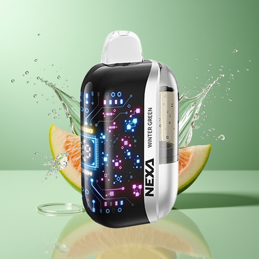 NEXA Ultra 50K Dansk Engros Disposable Vape med 20ml Kapacitet, 5% Nikotin og Vintergrøn Smag