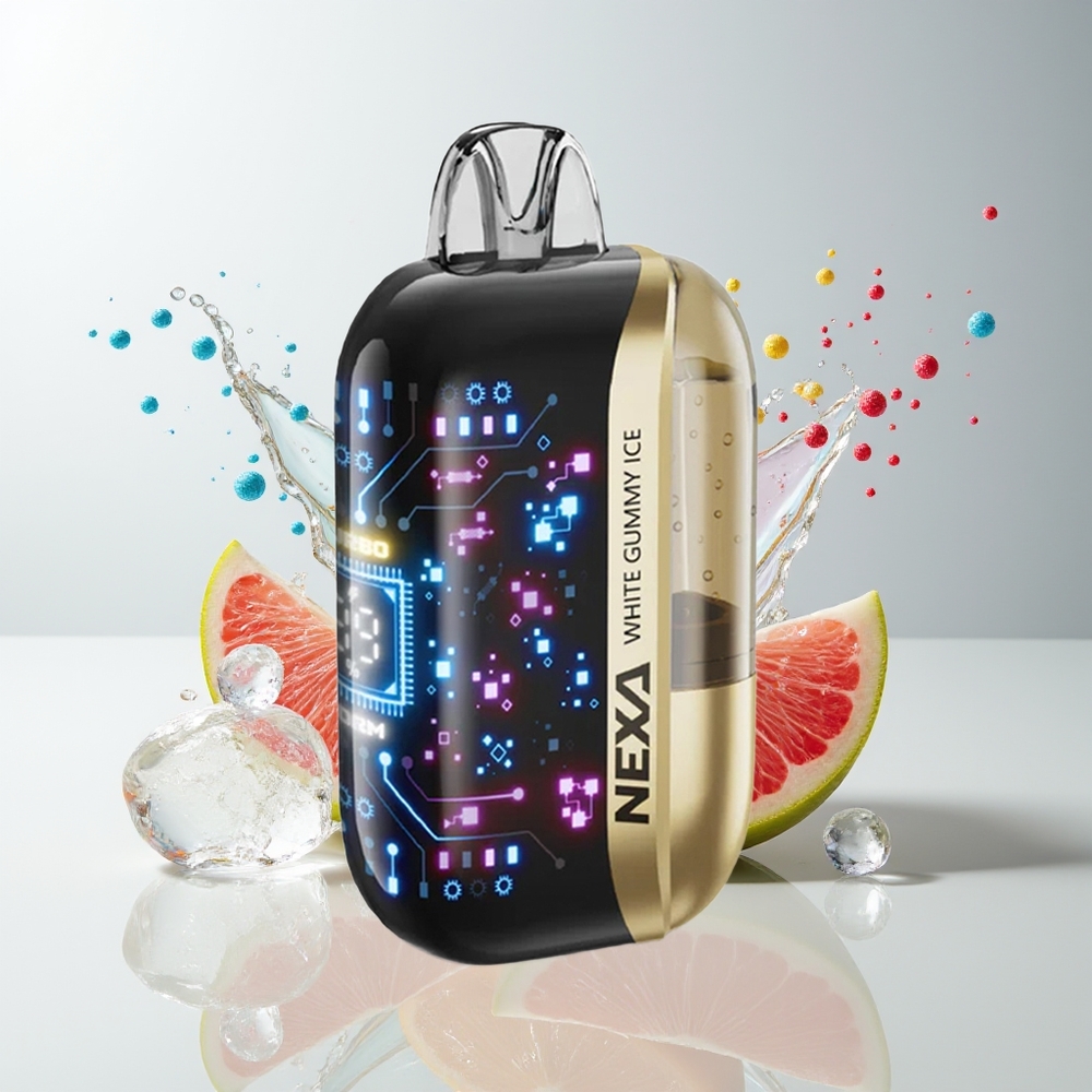 NEXA Ultra 50K Engangs Vape Dansk Engros – Hvid Gummy Is – 20ml, 800mAh, 50000 Puffs, 5% Nikotin