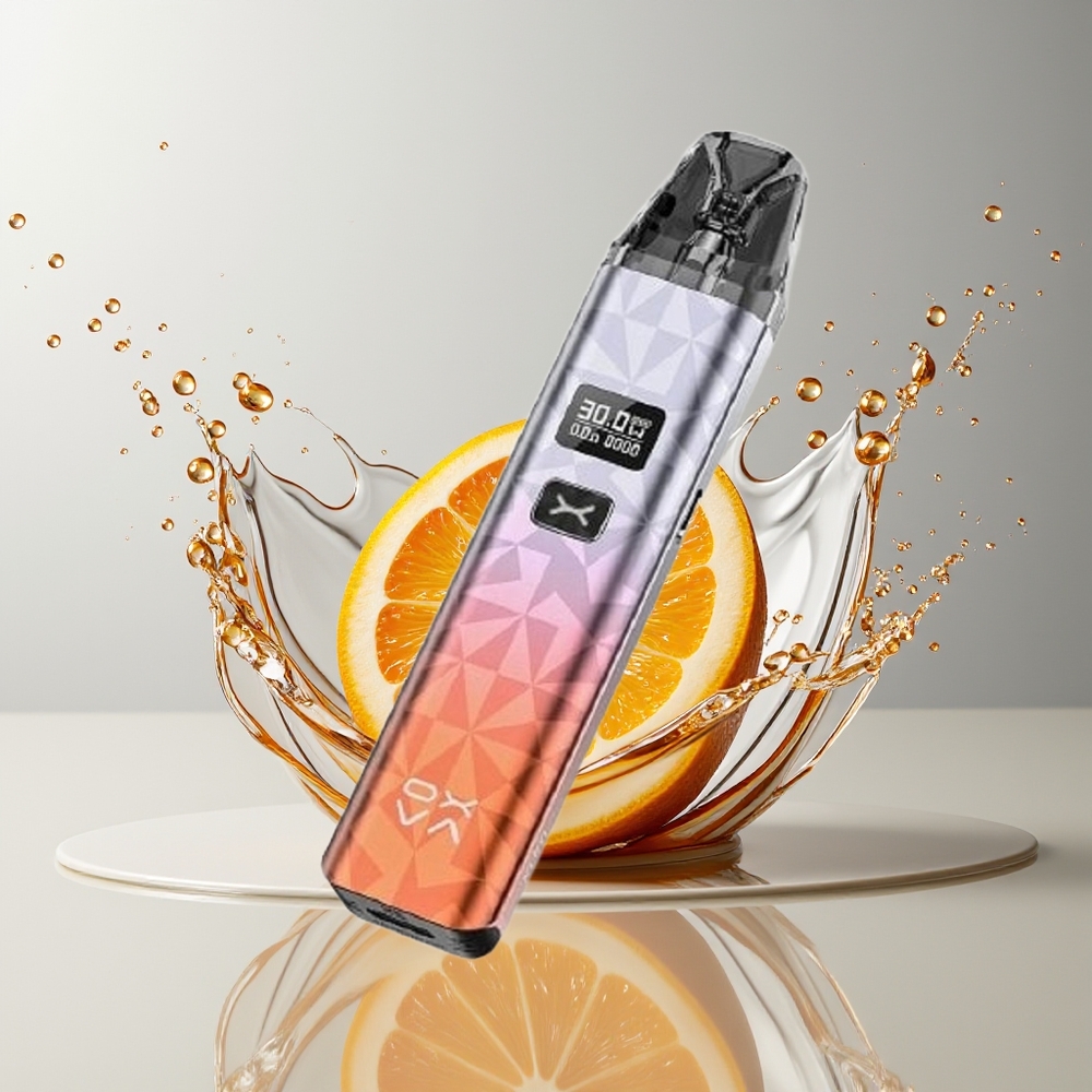 Oxva Xlim Classic Edition Dansk Engros – 1000 mAh Batteri, 30W Max Effekt, Type-C Opladning, Orange Sølv
