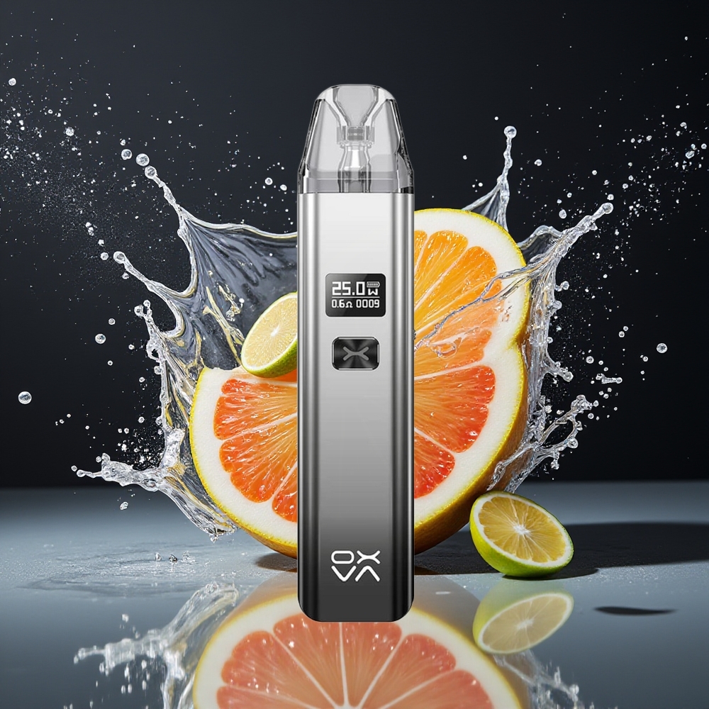 Oxva Xlim Pod Dansk Engros - 25W Power, 900mAh Battery, Skinnende Sølv Sort