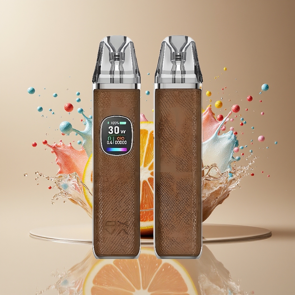 OXVA Xlim Pro 2 Dansk Engros med 1300mAh Batteri, 30W Udgang og Brun Python Pod Kit