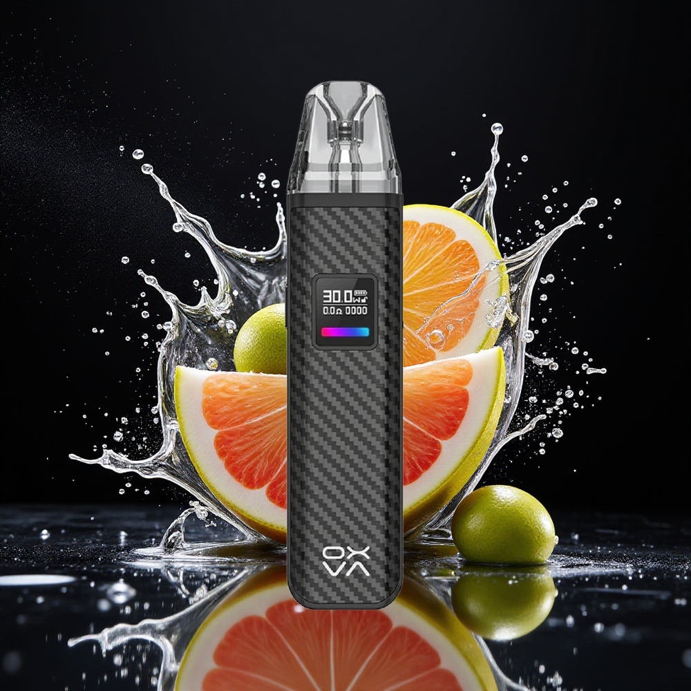 Oxva Xlim Pro Dansk Engros med RGB Lys, 30W Max Effekt og 1000mAh Batteri – Sort Carbon