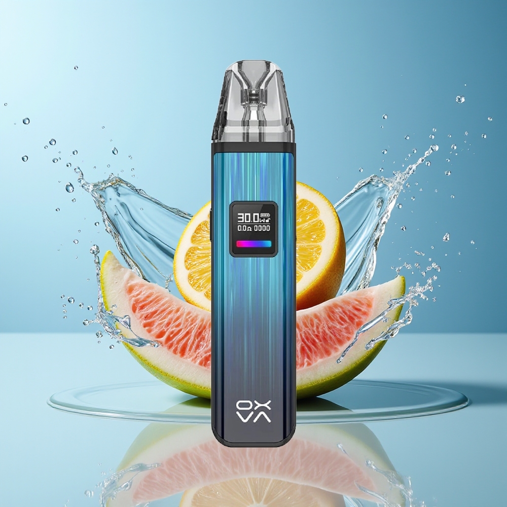 Oxva Xlim Pro Dansk Engros med RGB-lys, 1000mAh batteri og Gleaming Blå top-fyld patroner