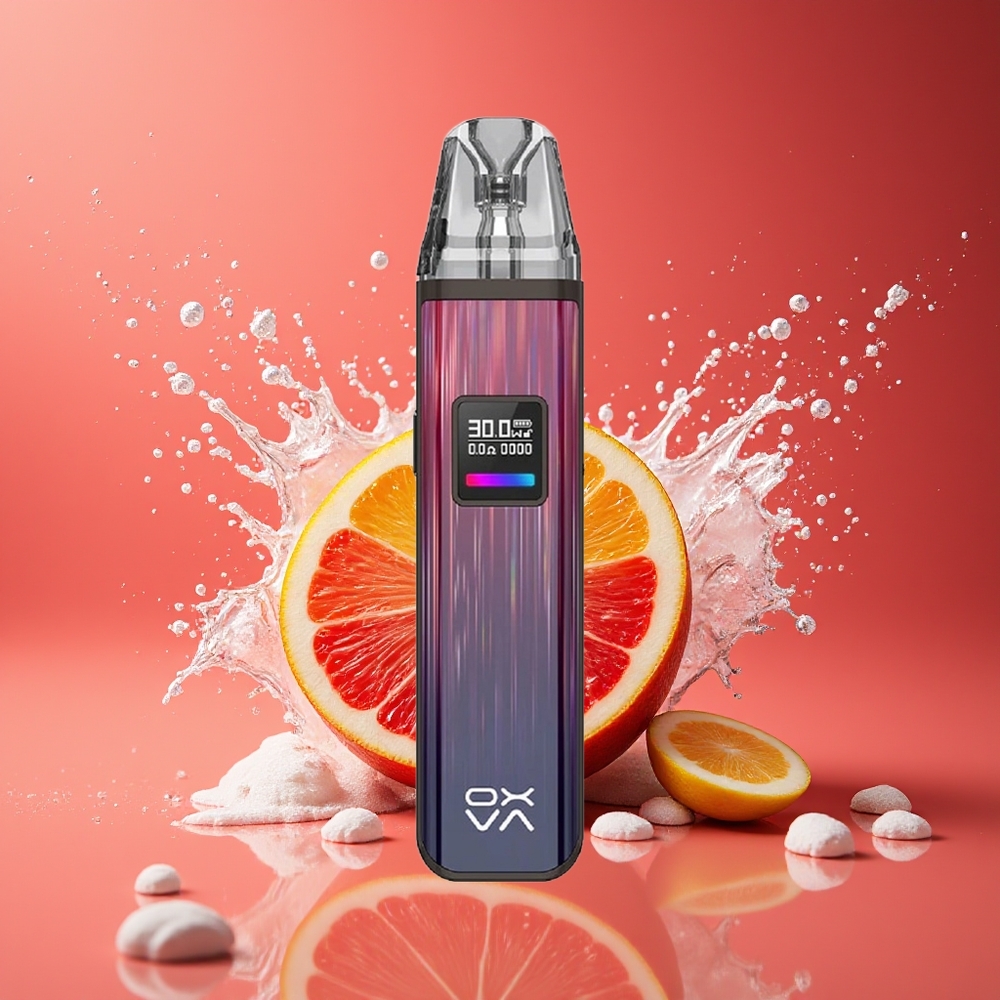 Oxva Xlim Pro Dansk Engros med RGB-lys, 1000mAh batteri og Gleamy Rød (Top-fyllepatroner, 30W)