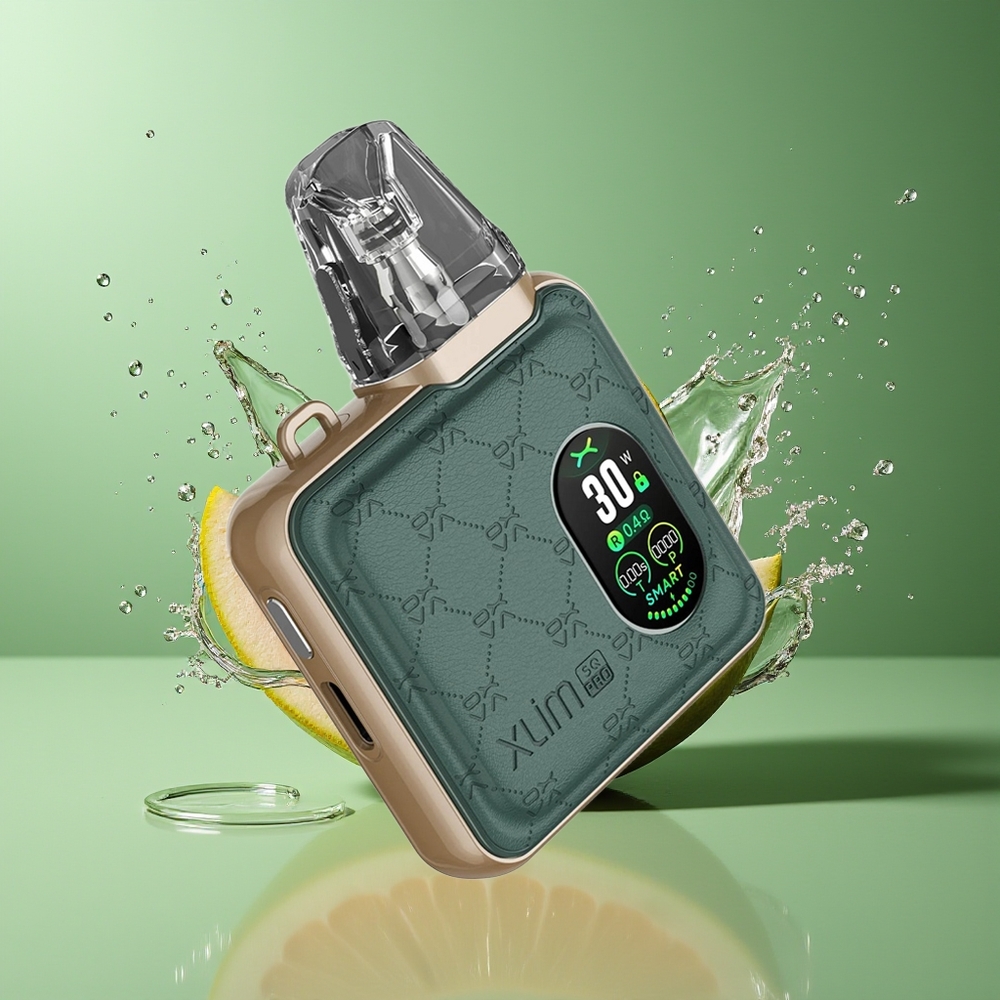 Oxva Xlim SQ Pro Dansk Engros med 30W, Justerbar Luftflow og Grøn Læder