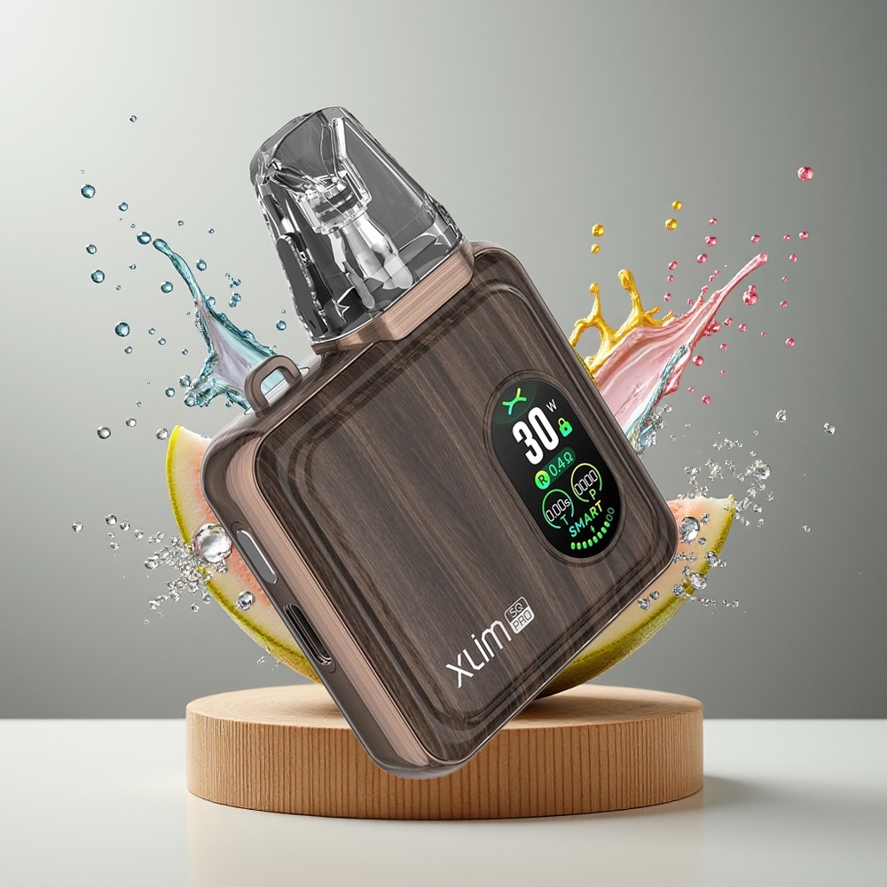 Oxva Xlim SQ Pro Dansk Engros med 30W Max Power, Justerbar Luftgennemstrømning og Bronze Træ