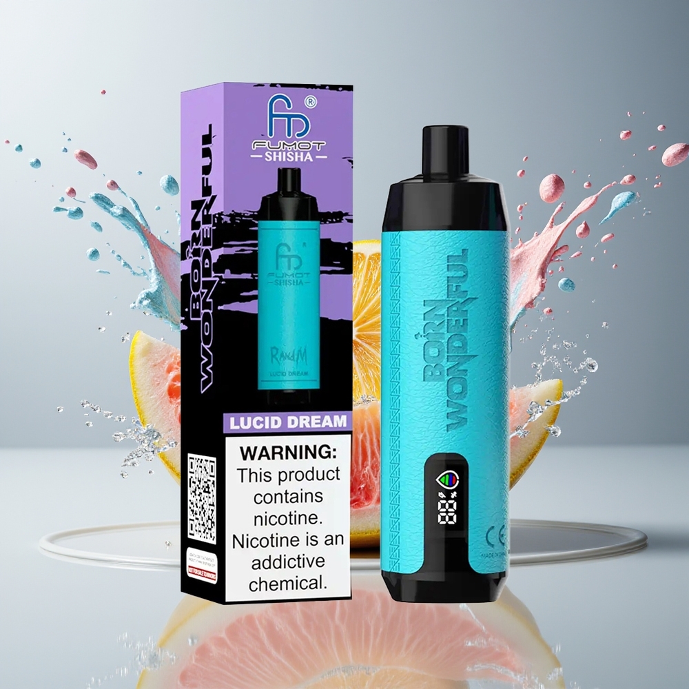 RandM Fumot Shisha 10000 Puffs Engangs Vape Dansk Engros med LED-Indikator og Type-C Port – Klar Drøm