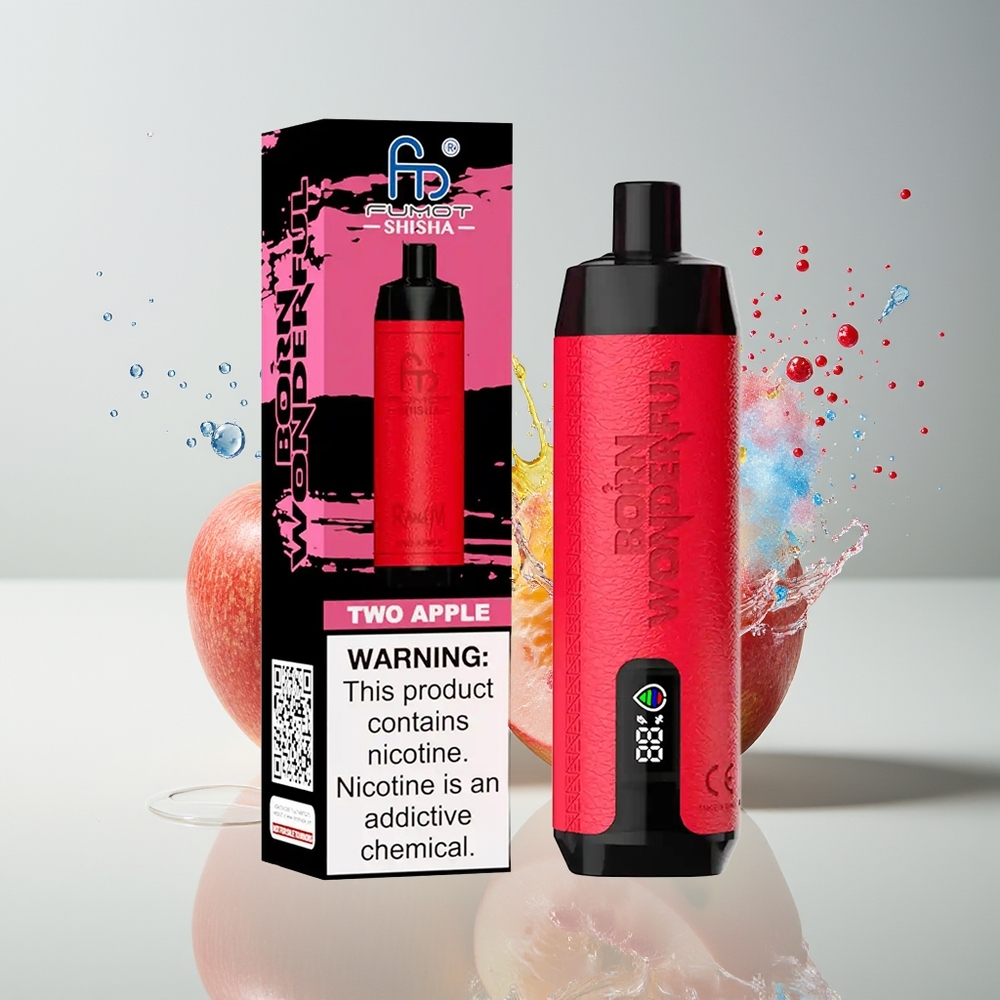 RandM Fumot Shisha 10000 Puffs Engangs Vape Dansk Engros med LED-indikator, 18ml e-væske og Type-C Port – To Æbler