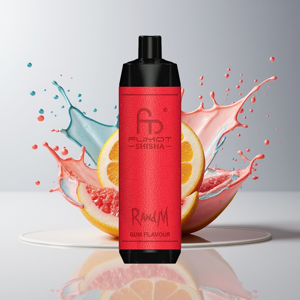 RandM Fumot Shisha 10000 Puffs Engros Dansk Disposable Vape med 18ml E-væske, 850 mAh Batteri og Tyggegummi Smag
