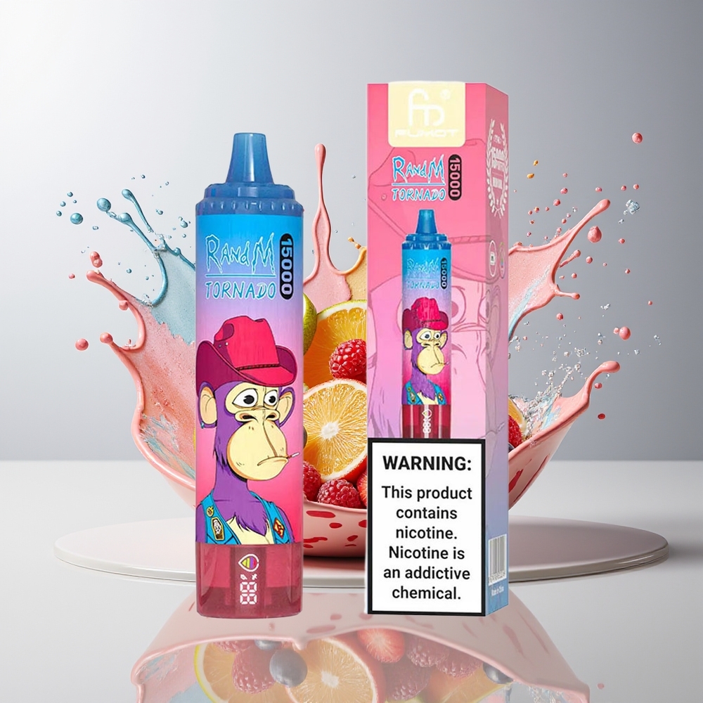 RandM Fumot Tornado 15000 Puffs Dansk Engros – 25ml / 850mAh / Mesh Coil / Blandet Bær