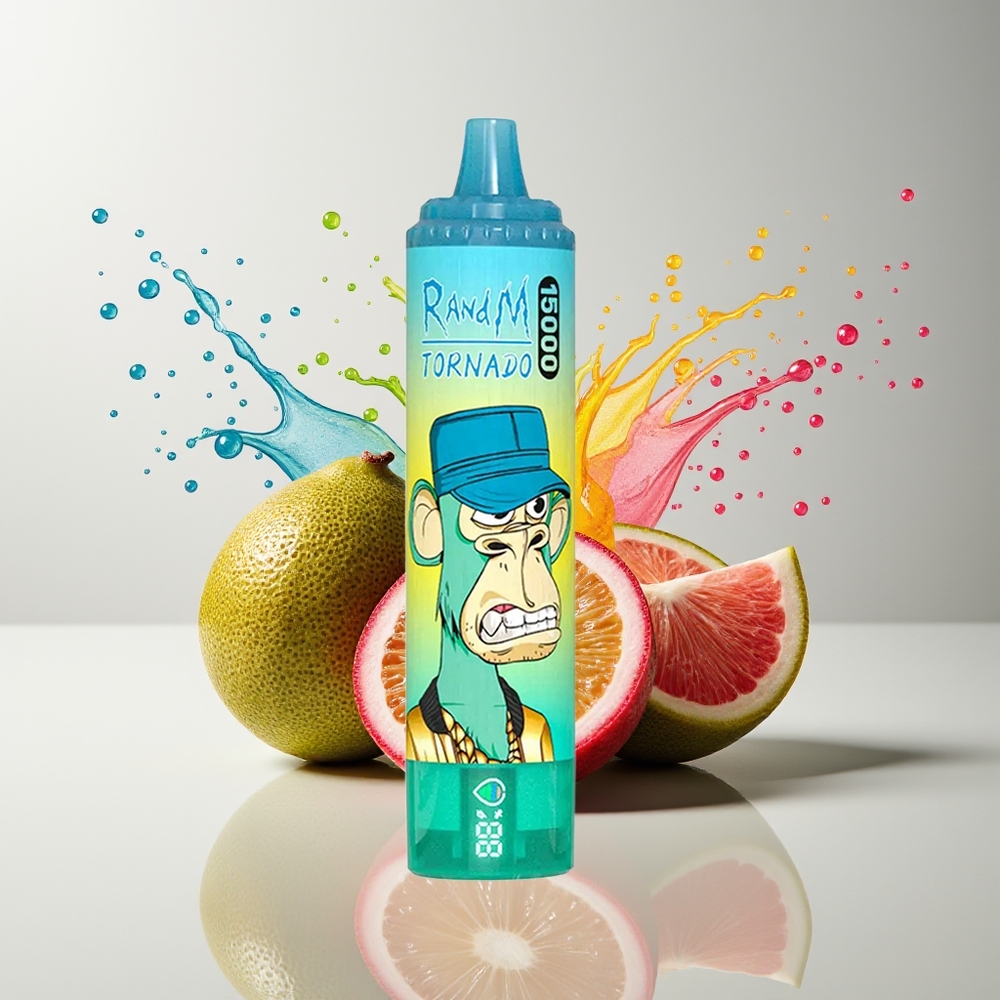RandM Fumot Tornado 15000 Puffs Dansk Engros Disposable Vape Kiwi Passionsfrugt Guava – 25ml / 850mAh / Type-C