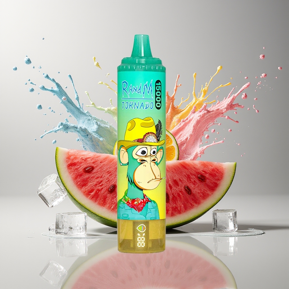 RandM Fumot Tornado 15000 Puffs Dansk Engros – Vandmelon Is – 25ml – 850mAh – Mesh Coil