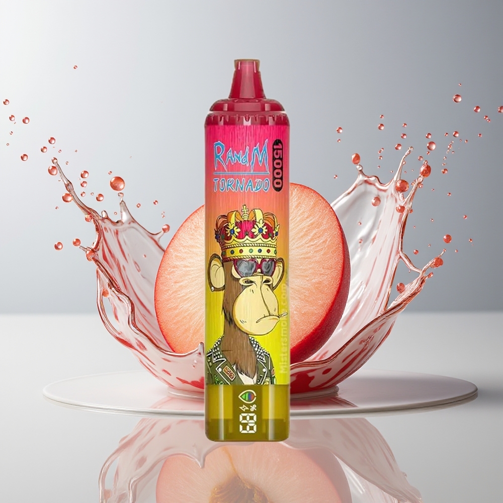 RandM Fumot Tornado 15000 Puffs Dansk engros - 25ml / 850mAh / Mesh Coil / Iskold Fersken