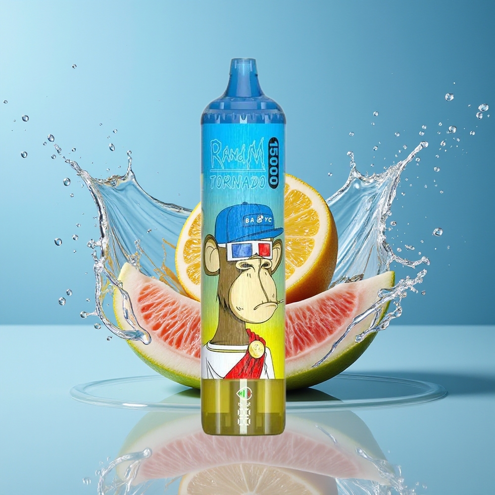 RandM Fumot Tornado 15000 Puffs Dansk engros – 25ml / 850mAh / Type-C / LCD / Mr Blå