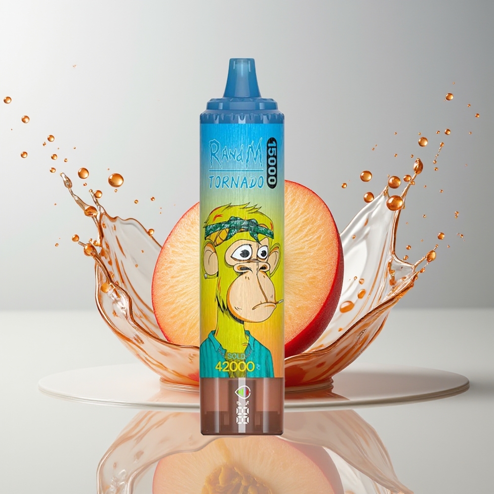 RandM Fumot Tornado 15000 Puffs Dansk engros – Fersken Mango (25ml, 850mAh, Mesh Coil)