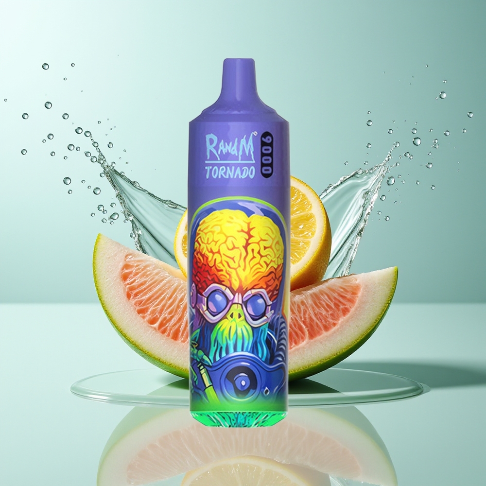 RandM Tornado 9000 Puffs Dansk Engros – 850 mAh Genopladelig, 18 mL, Mesh Coil, Cool Mint (Kølig Mynte)