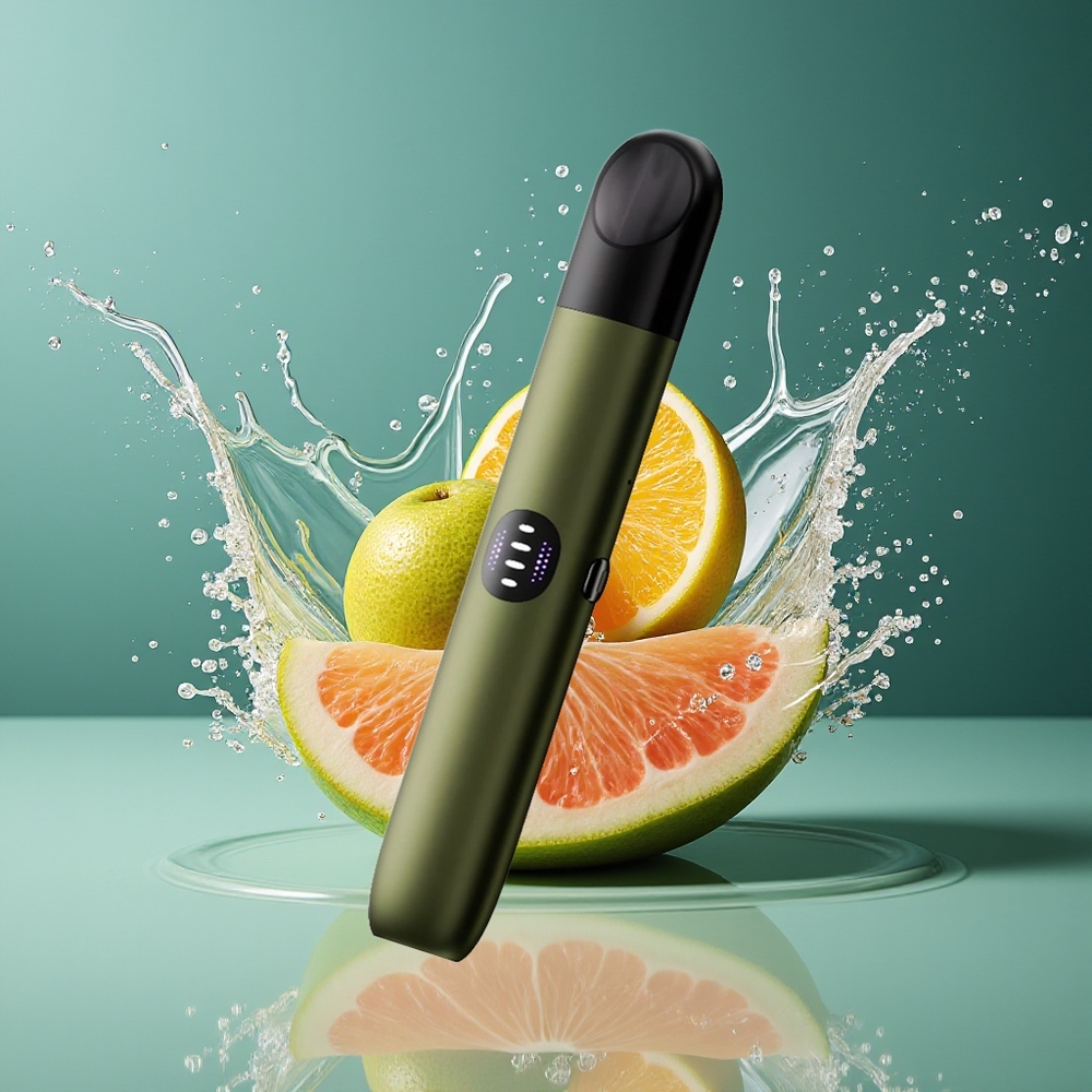 RELX Infinity 2 Vape Device Dansk Engros – 1,9 ml Pod, 440mAh, 3 Justerbar Effekt, Grønblå Metalisk Finish