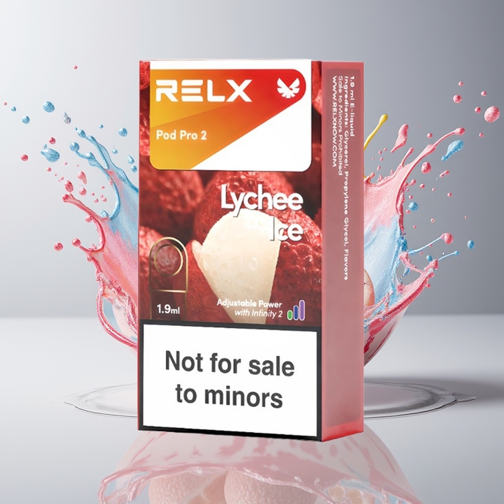 RELX Pod Pro 2 Dansk Engros - 3%/5% Nikotin, 600 puff, 1.9ml, Litchi Is