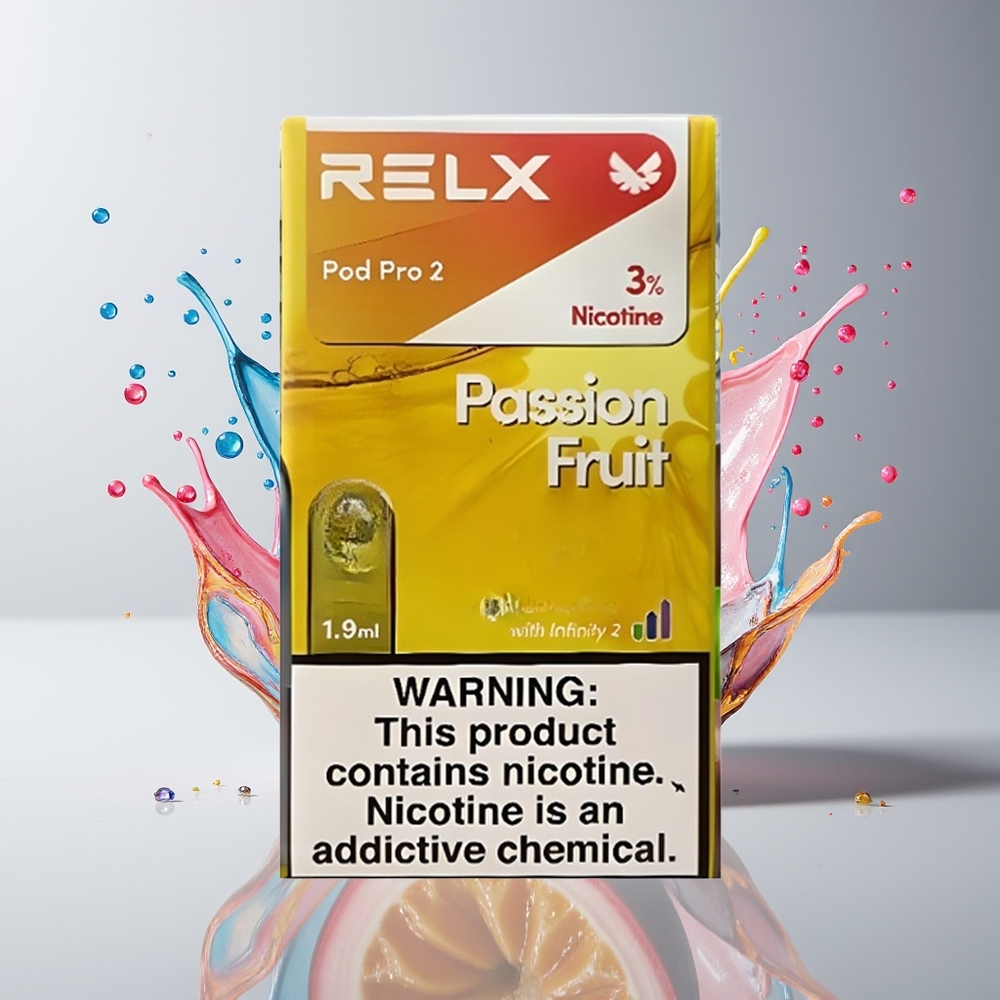 RELX Pod Pro 2 Dansk Engros – 3%/5% Nikotin, 600 puff, Passionsfrugt