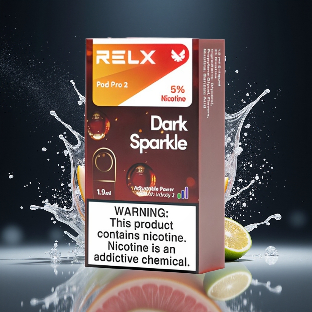 RELX Pod Pro 2 Dansk Engros – 5% Nikotin, 600 Pust, Mørk Glitre