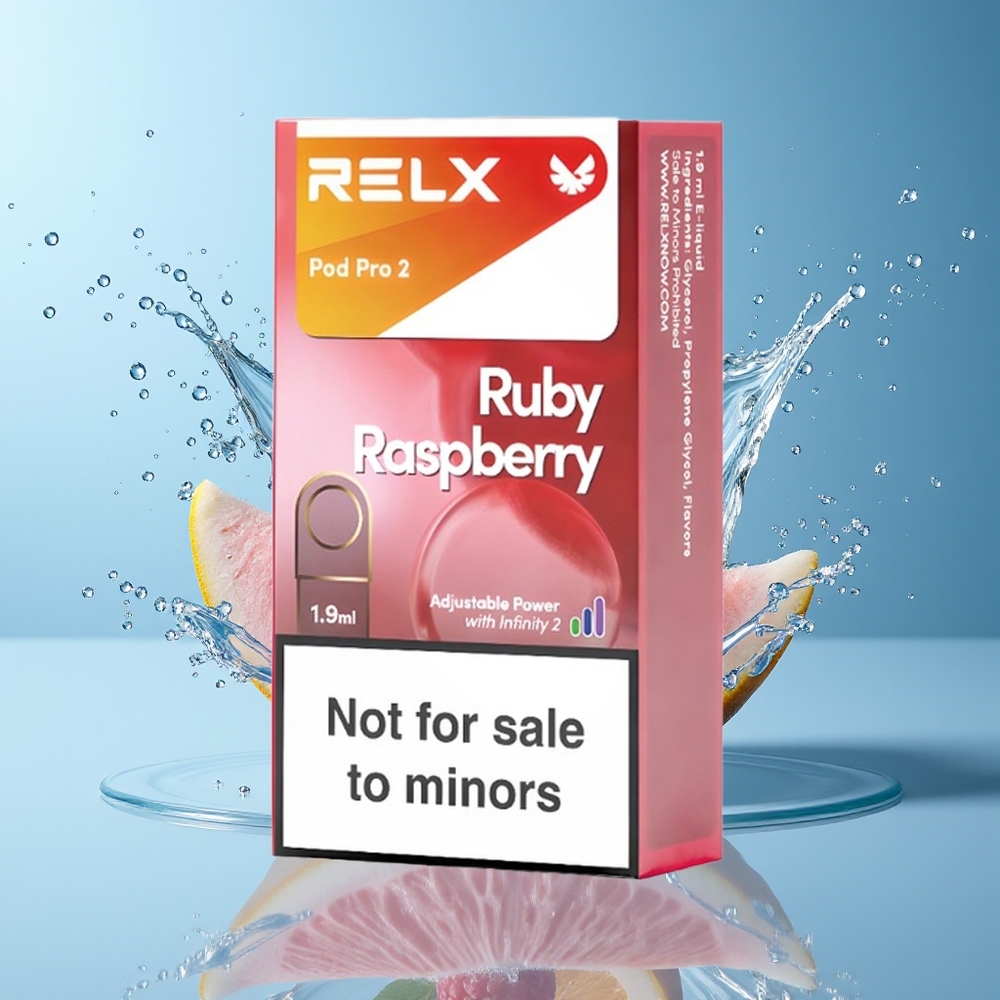 RELX Pod Pro 2 Dansk Engros – Blå Hindbær med 5% Nikotin, 600 Pust, 3 Spændingsindstillinger