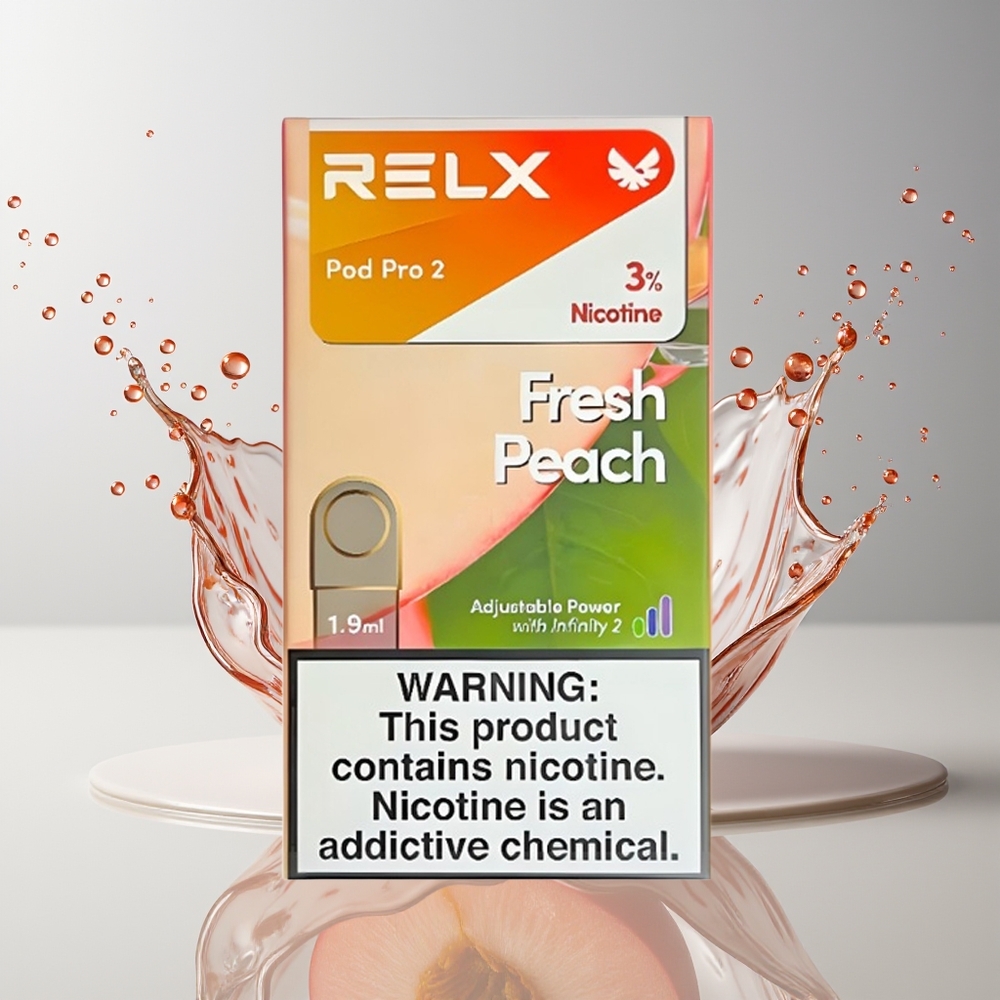 RELX Pod Pro 2 Dansk Engros med 5% Nikotin, 600 Pust og Friske Fersken