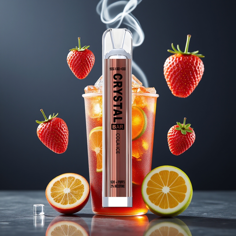 SKE Crystal BAR 600 Dansk engros – 0%/2% Nikotin, 600 Puf, Cola Is