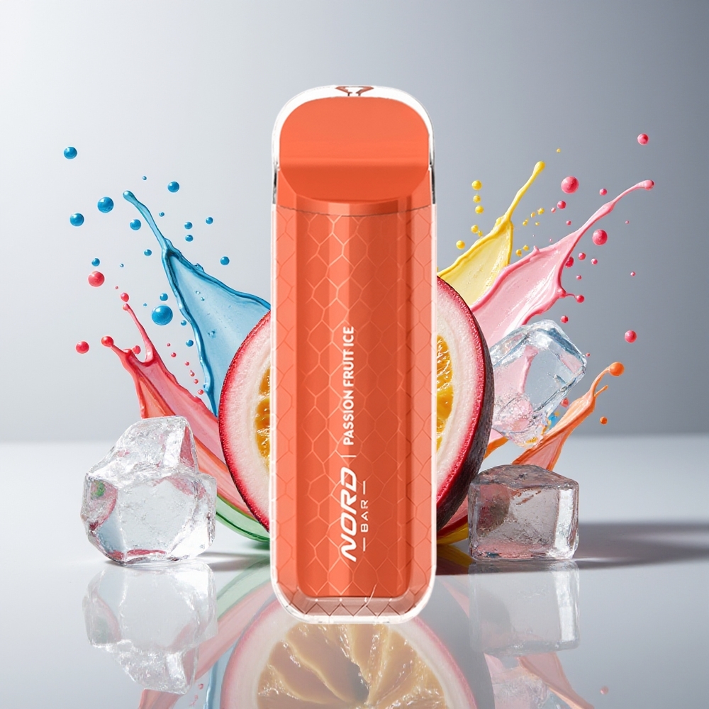 SMOK NORD BAR 4000 Puffs Disposable Vape Dansk Engros – 8,5ml E-Liquid, 600mAh, Passionfrugt Is