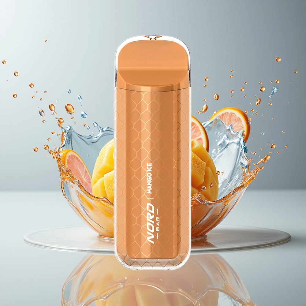 SMOK NORD BAR 4000 Puffs Engangs E-Cigaret Dansk Engros – 8,5ml E-Væske, 600mAh Batteri, Mango Is