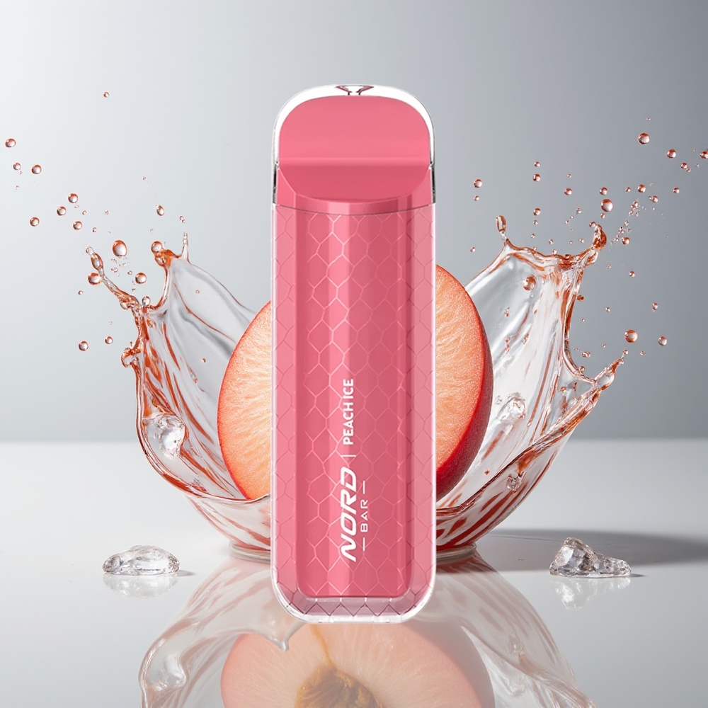 SMOK NORD BAR 4000 Puffs Engangs Vape Dansk Engros - 8,5ml E-Væske, 600mAh Battery, Fersken Is