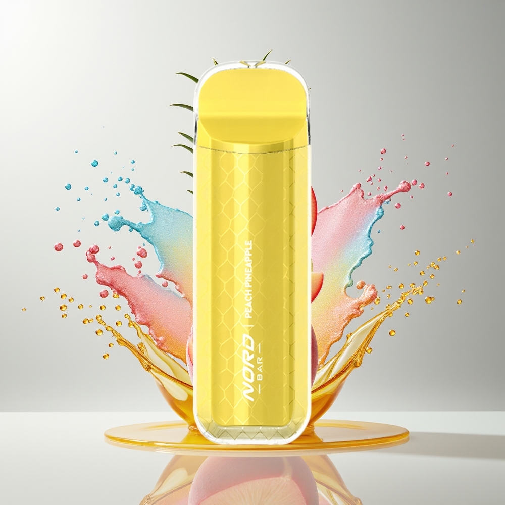 SMOK NORD BAR 4000 Puffs Engangs Vape Dansk Engros – Fersken Ananas (97.85mm, 8.5ml, 600mAh)