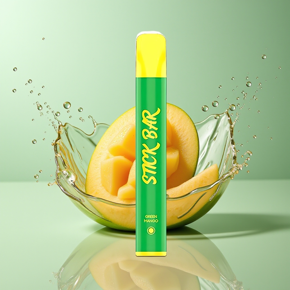 SMOK Stick Bar 1000 Puffs Dansk Engros Engros Disposable Vape Grøn Mango – 550mAh, 1.6 Ohm, Rustfri Stål