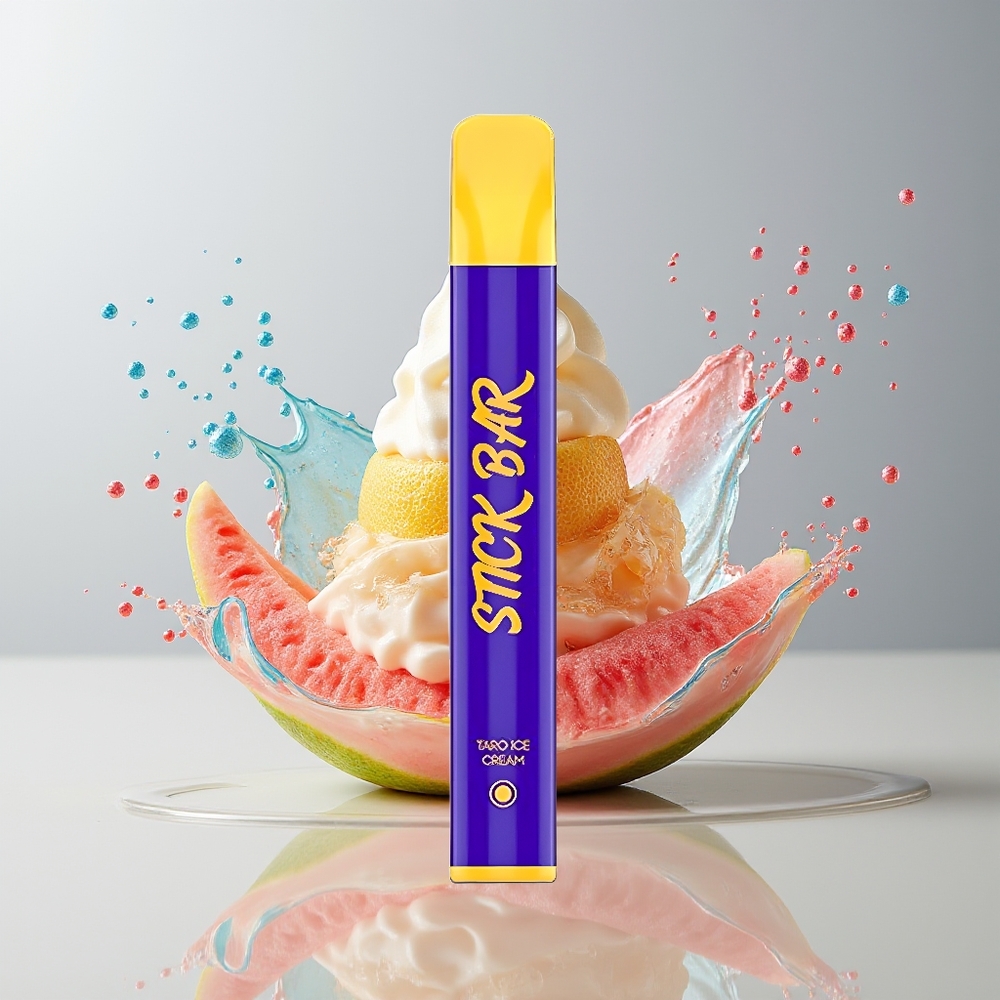 SMOK Stick Bar 1000 Puffs Engangs E-cigaret Dansk Engros – 550mAh Batteri, 1.6 Ohm, Taro Is