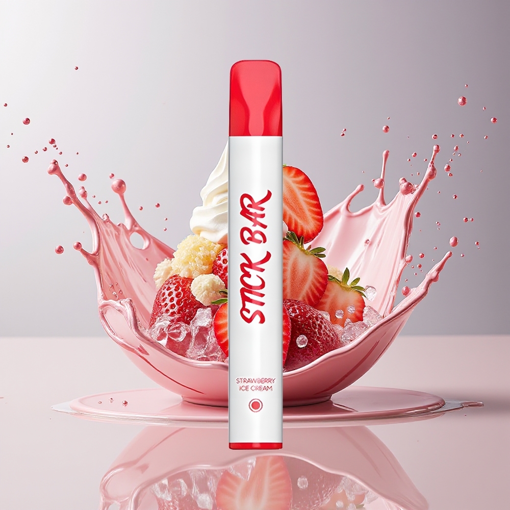 SMOK Stick Bar 550mAh 1000 Puffs Dansk engros Engangs Vape Jordbær Iscreme