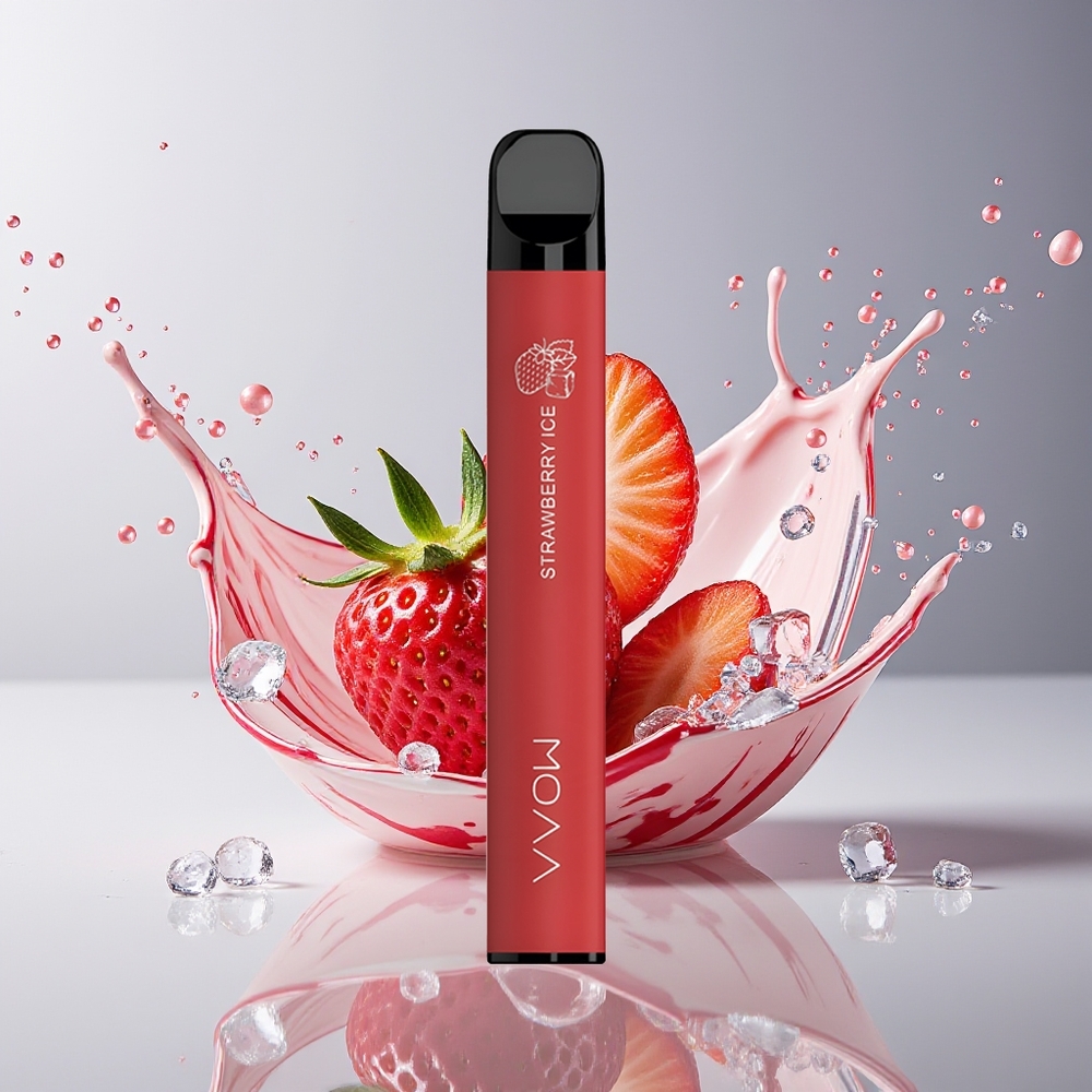 SMOK VVOW 600 Puffs Engangs Vape Dansk Engros – Jordbær Is, 2ml, 500mAh